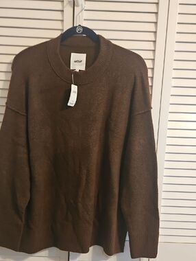aerie Women's Crewneck Sweater in Brown